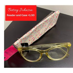 Reader and Case +1.50 - Betsey Johnson - New!